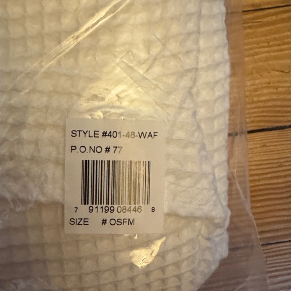 White Waffle Robe - Picture 3 of 6